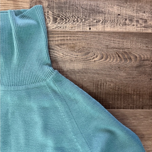 LOFT Sea Green Turtleneck Sweater - Picture 2 of 3